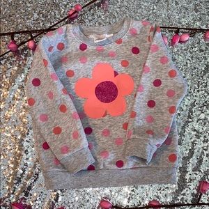 Jumping beans glitter and polka dot sweatshirt